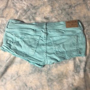 Hollister aqua blue jean shorts